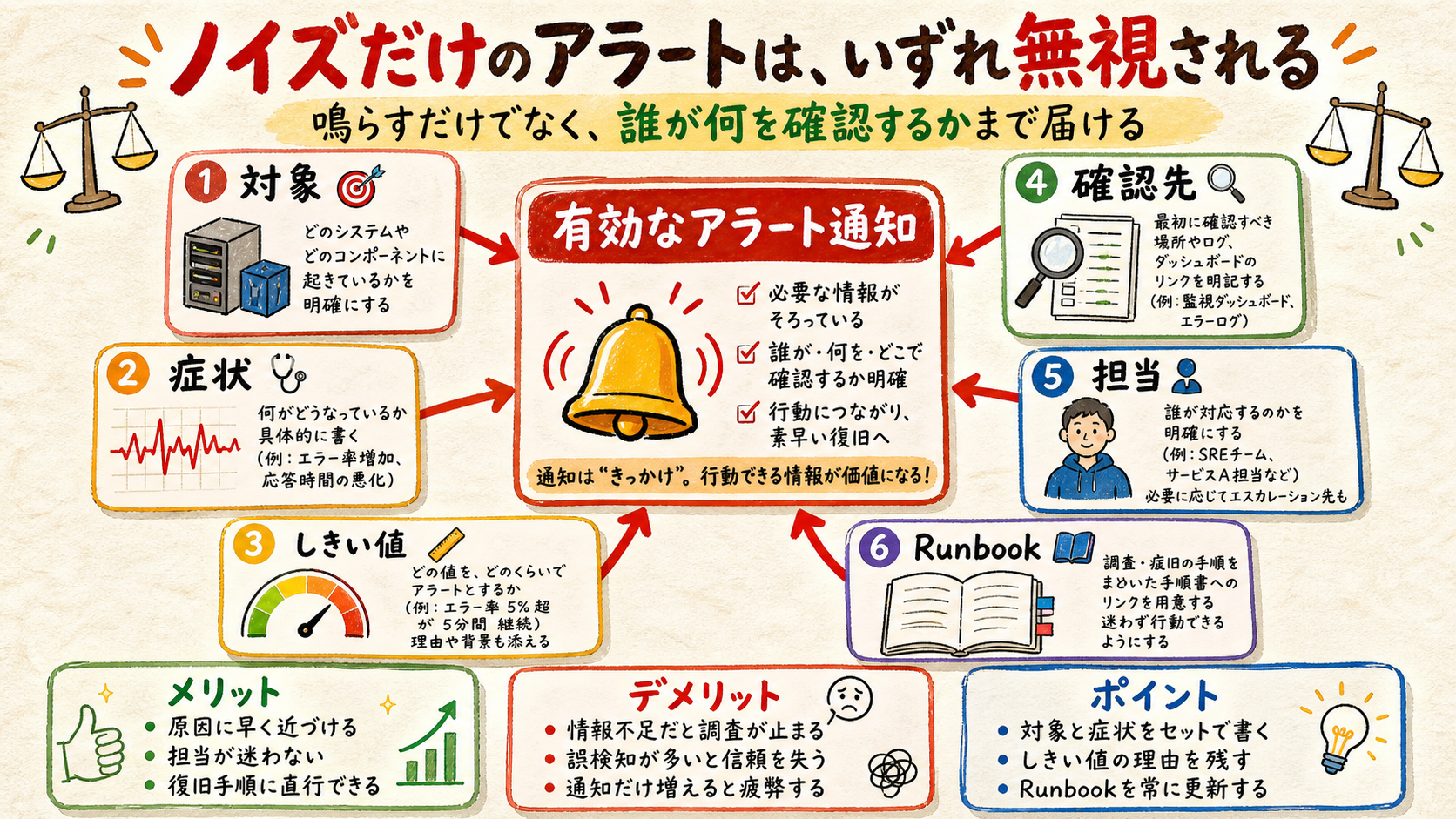 ノイズだけのアラートは、いずれ無視される。