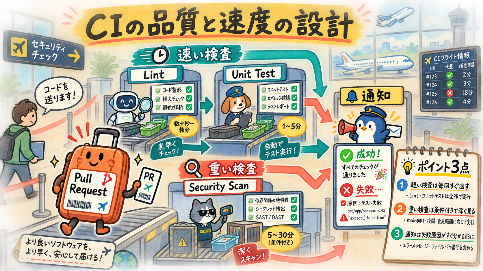 CIで守るものと、走らせるタイミング