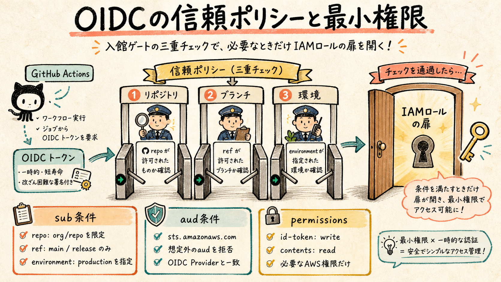 最小権限は二つの場所で決める