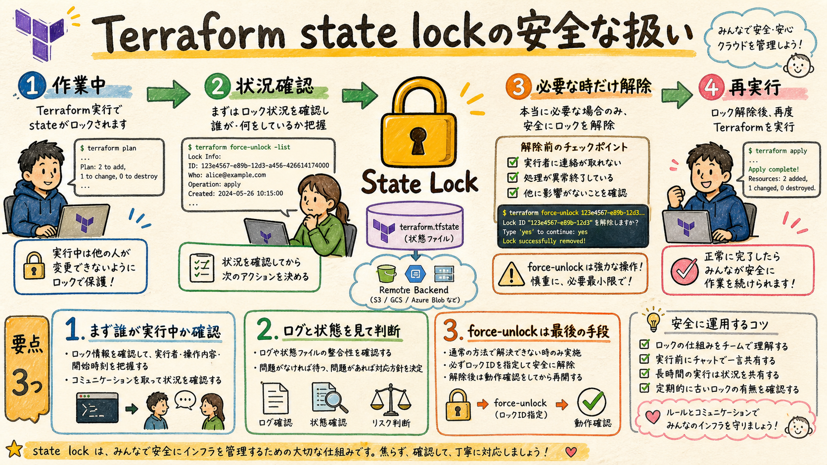 lockの確認と安全な解除